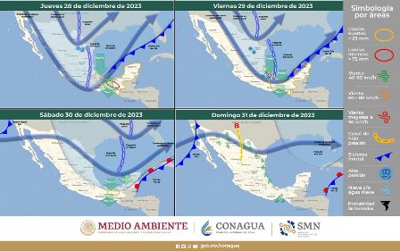 Emite Protección Civil de Oaxaca alertamiento por desplazamiento del Frente Frío 19