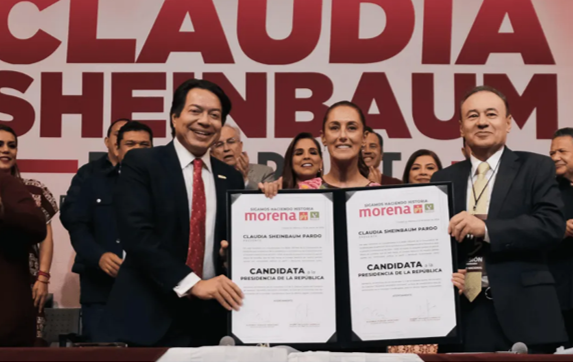 Toma protesta Claudia Sheinbaum como candidata de Morena a la presidencia de México