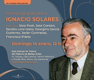 Con homenaje póstumo recordarán a Ignacio Solares en la Sala Manuel M. Ponce
