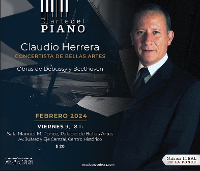 Participa Claudio Herrera en el ciclo “El arte del piano” con música de Beethoven y Debussy