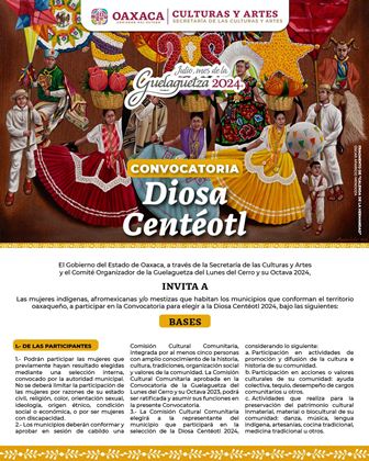 Lanza Secretaría de las Culturas y Artes convocatoria para elegir a la Diosa Centéotl 2024