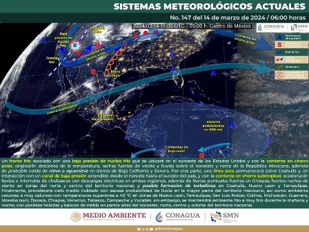 Emiten aviso por probabilidad de tormentas y fuertes vientos en Oaxaca