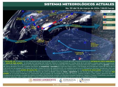 Prevén lluvias y ambiente caluroso en Oaxaca; en vigilancia Frente Frío 40