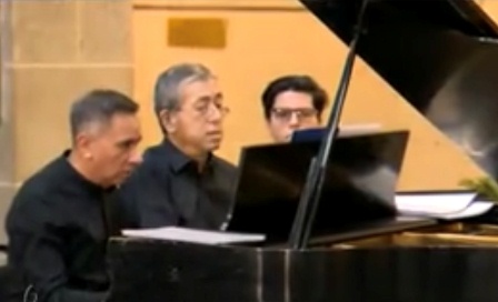 Ofrecen Alfredo Issac Aguilar y Naoya Seino recital de piano a cuatro manos en Xicoténcatl
