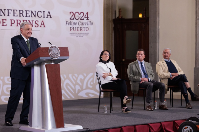 Conferencia de prensa matutina del presidente Andrés Manuel López Obrador. Viernes 5 de abril de 2024.