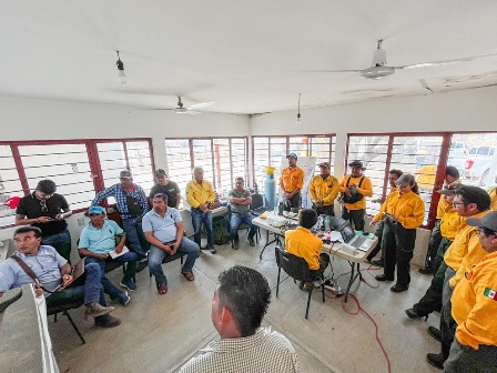 Continúa plan de acción para sofocar incendio en los Chimalapas