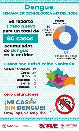 Refuerzan acciones contra el dengue en 80 municipios prioritarios, en Oaxaca