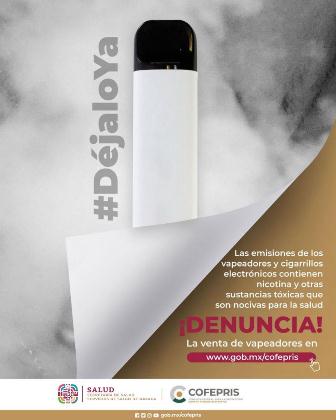 Genera consumo de vapeadores diversos riesgos a la salud: Servicios de Salud de Oaxaca