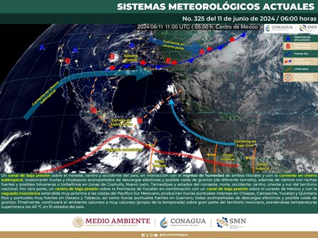 Prevén lluvias en el Istmo de Tehuantepec, Sierra Sur y Valles Centrales