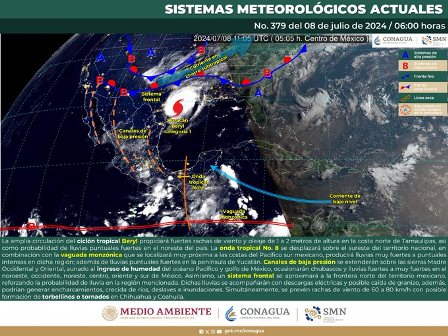 Emiten recomendaciones por lluvias que deja la Onda Tropical número 8 en Oaxaca