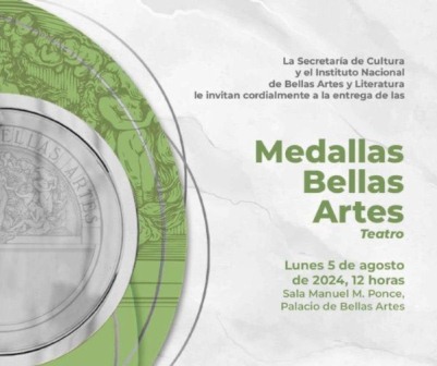 En la disciplina de teatro, la primera entrega de la Medalla Bellas Artes en 2023 y 2024 a Perla de la Rosa y David Olguín