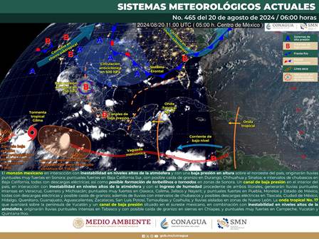 Generará Onda Tropical número 17 chubascos en diversas regiones de Oaxaca