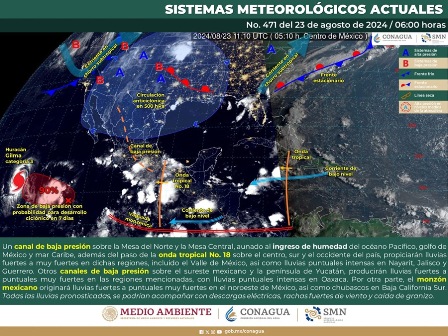 Mantendrá Onda Tropical número 18 lluvias en gran parte del estado de Oaxaca