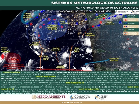 Mantendrá Onda Tropical número 19 lluvias de intensidad variable en Oaxaca