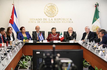 Refrenda Grupo de Amistad en el Senado de la República relación bilateral entre México y Cuba