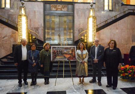 Celebran Inbal y Sepomex con estampilla conmemorativa 90 aniversario del Palacio de Bellas Artes