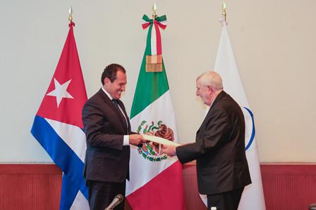 Recibe México de Cuba ratificación del convenio constitutivo de la Agencia Latinoamericana y Caribeña del Espacio