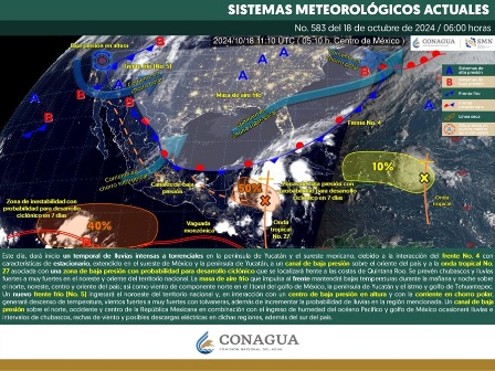 Pronostican lluvias para el fin de semana en territorio oaxaqueño