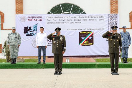 Toma posesión Jaime Enrique Félix Jiménez como comandante interino de la 46 Zona Militar de Ciudad Ixtepec