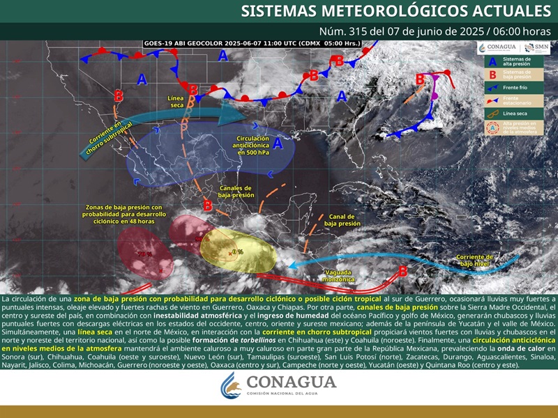Continuarán condiciones climáticas inestables en Oaxaca