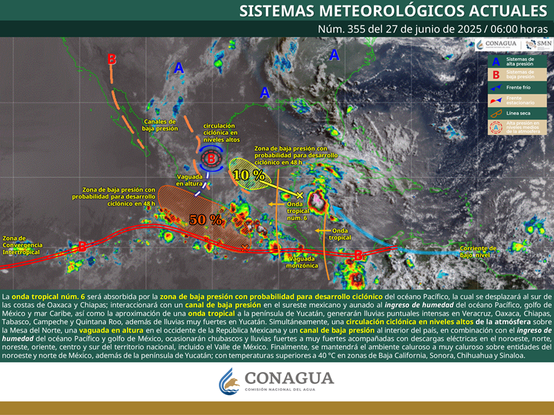Se mantiene riesgo por lluvias intensas en el Istmo de Tehuantepec, Costa y Sierra Sur: Protección Civil