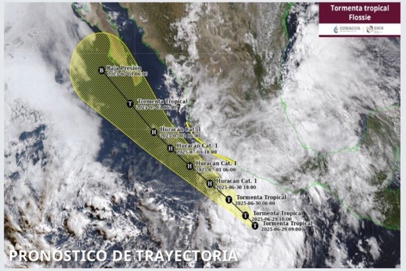 Depresión Tropical Seis-E se intensifica a Tormenta Tropical “Flossie”; Provoca afectaciones indirectas en Oaxaca