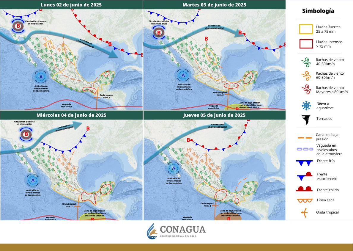 Pronostican lluvias intensas para regiones de Oaxaca y Chiapas