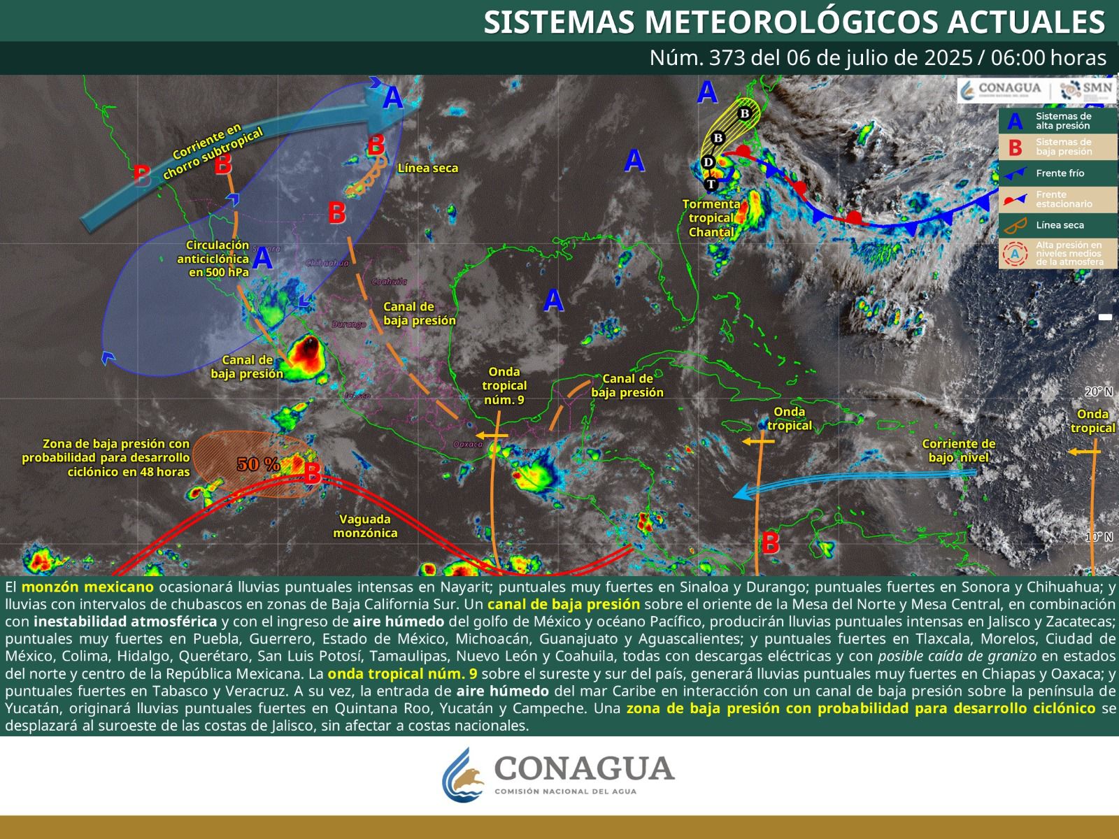 Persistirán lluvias y tormentas aisladas en Oaxaca