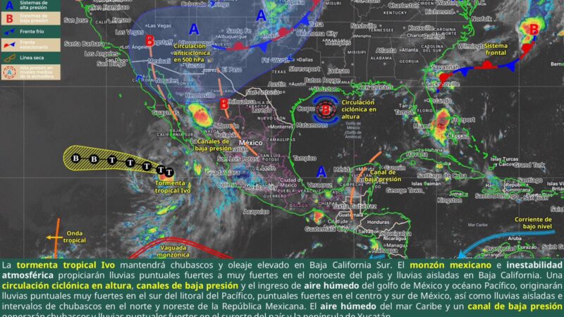 Lluvias y tormentas aisladas