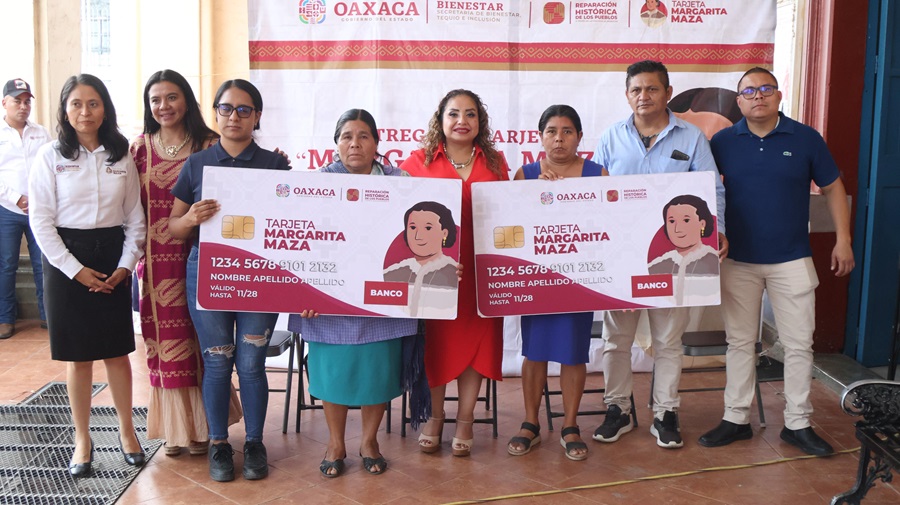 Entrega Gobierno de Oaxaca más de 600 Tarjetas Margarita Maza en Valles Centrales
