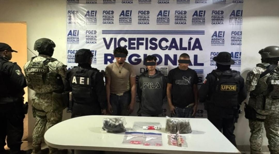 Vinculan a proceso a tres integrantes de la banda “Los Cheches”, dedicada a la venta de drogas y robos en Huixtepec y Zimatlán