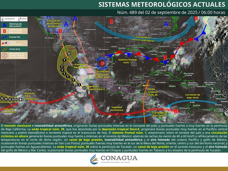 Se prevén lluvias y tormentas vespertinas en Oaxaca por la Onda Tropical 30