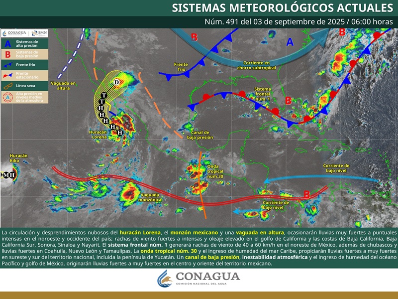 Continuarán lluvias y tormentas con actividad eléctrica en Oaxaca
