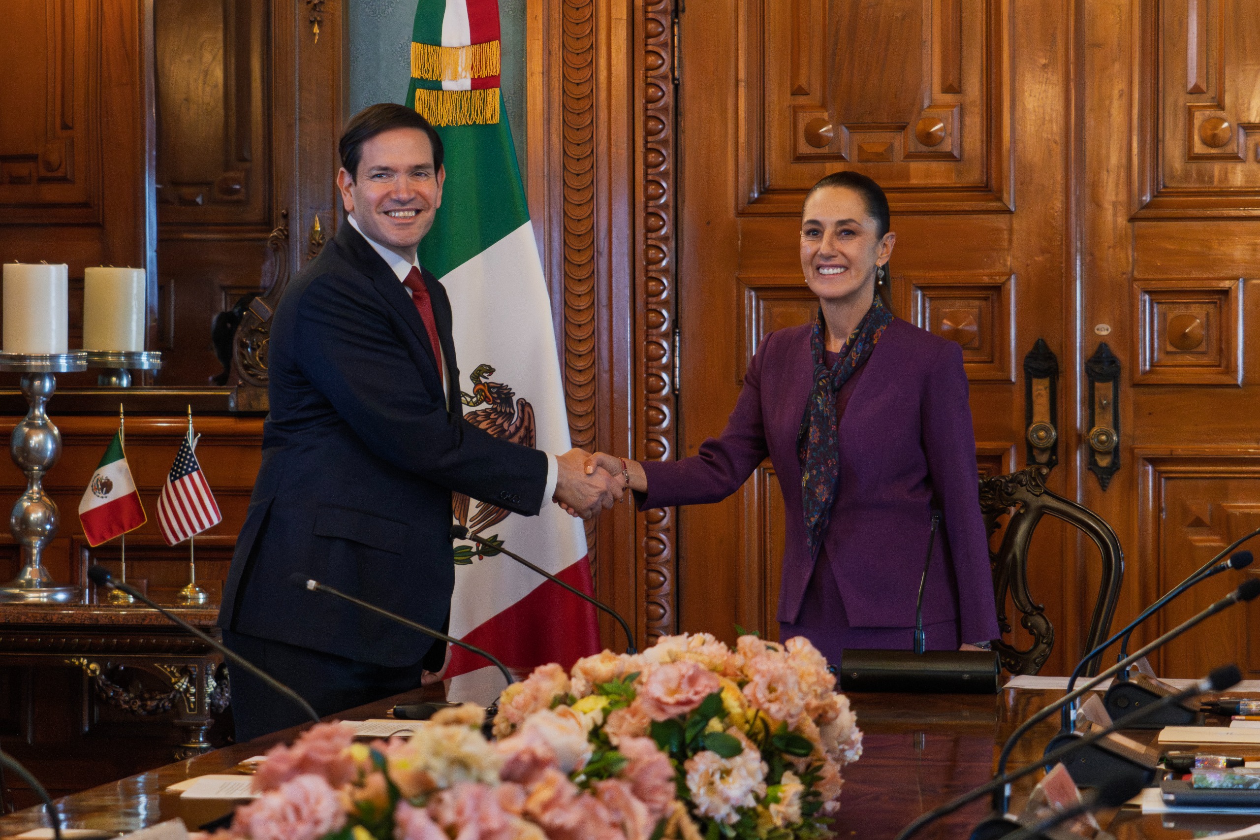 Reunión presidenta Sheinbaum con el secretario de Estado de los Estados Unidos, Marco Rubio
