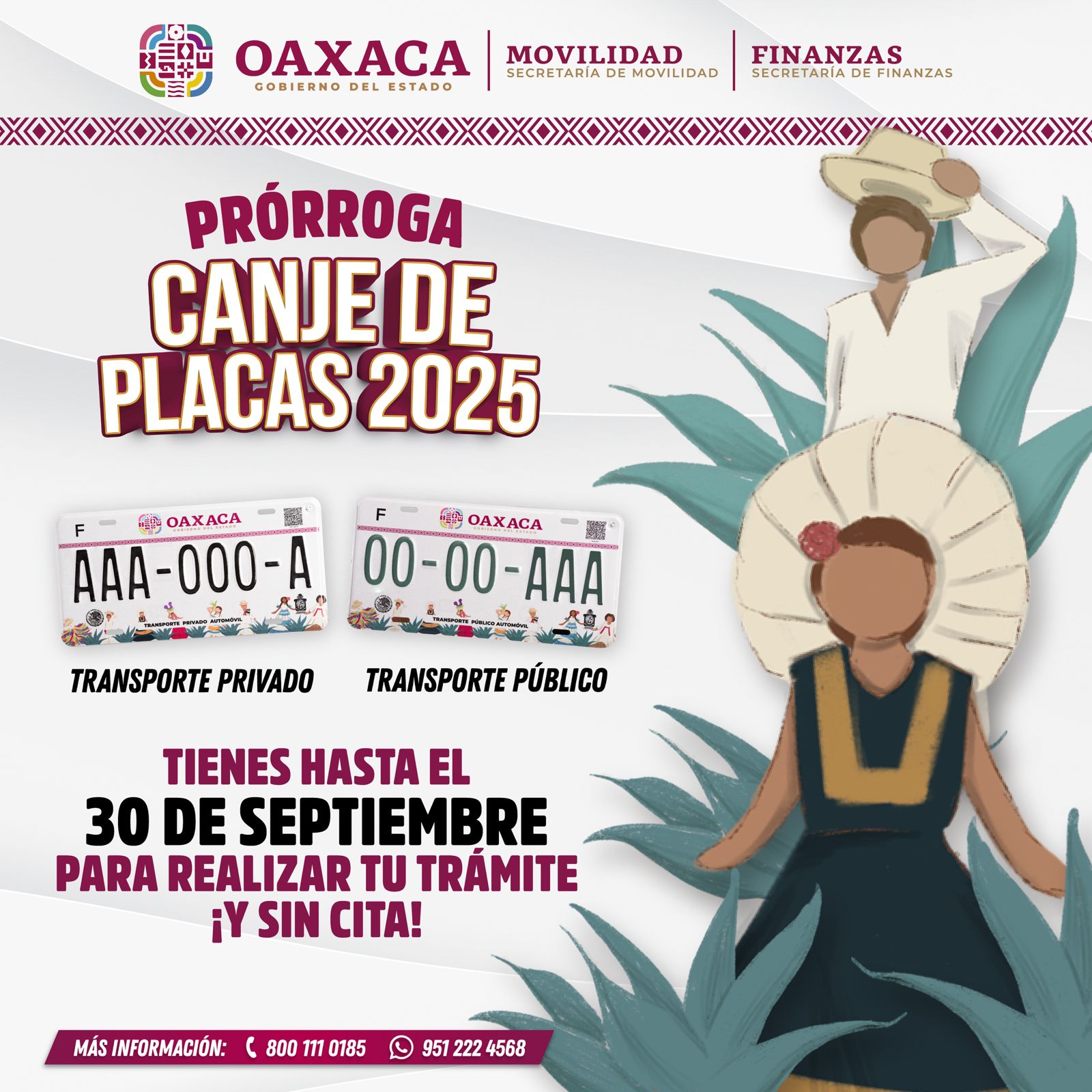 30 de septiembre, último día para realizar canje de placas: Semovi