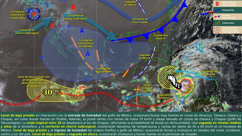 Pronostican tormentas