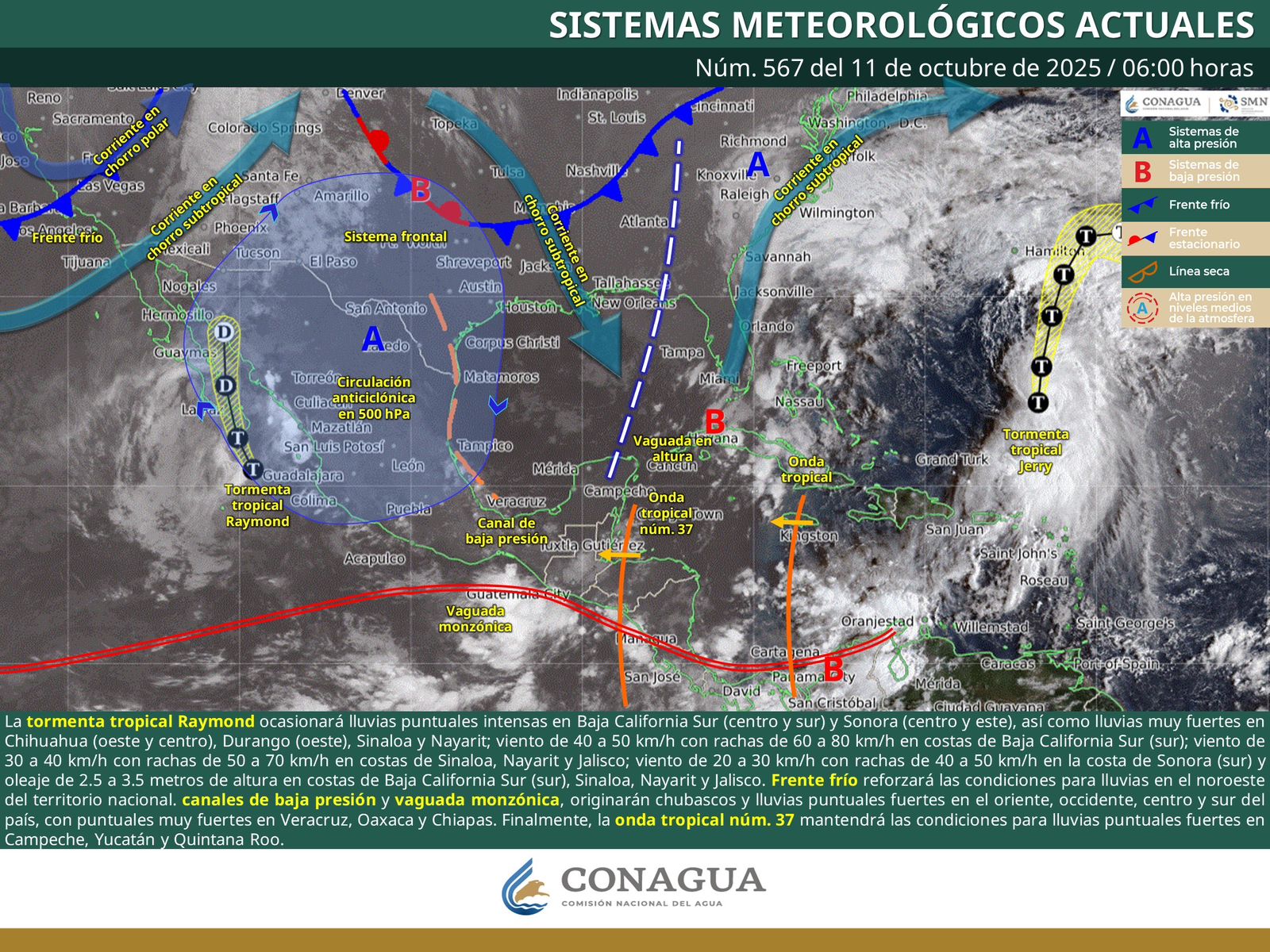 Pronostican lluvias ligeras a moderadas en gran parte de Oaxaca