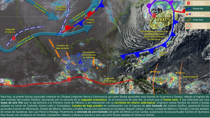 Continuarán las lluvias
