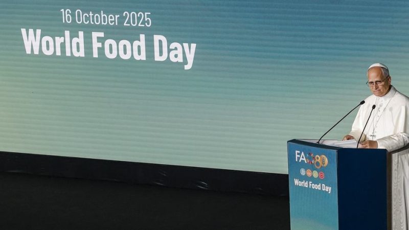 El Papa León XIV denuncia el uso del hambre como arma de guerra en el Día Mundial de la Alimentación