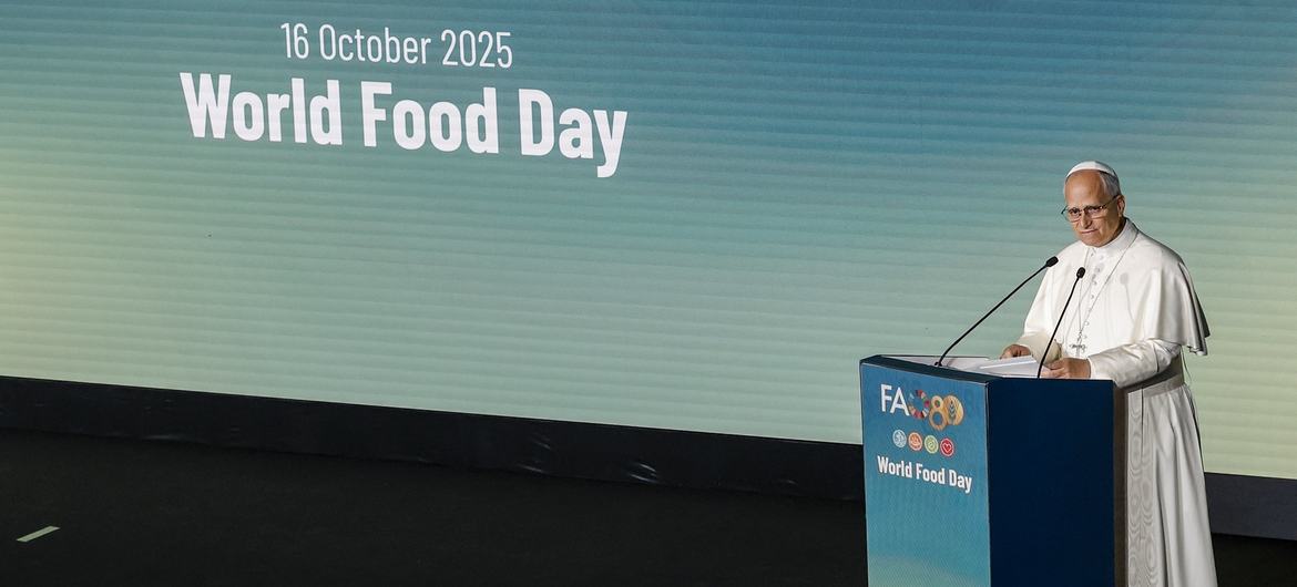 El Papa León XIV denuncia el uso del hambre como arma de guerra en el Día Mundial de la Alimentación