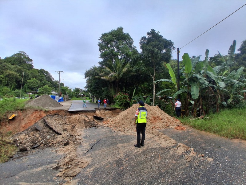 Activa Policía Vial Estatal Plan AVE ante afectaciones carreteras por lluvias en Oaxaca