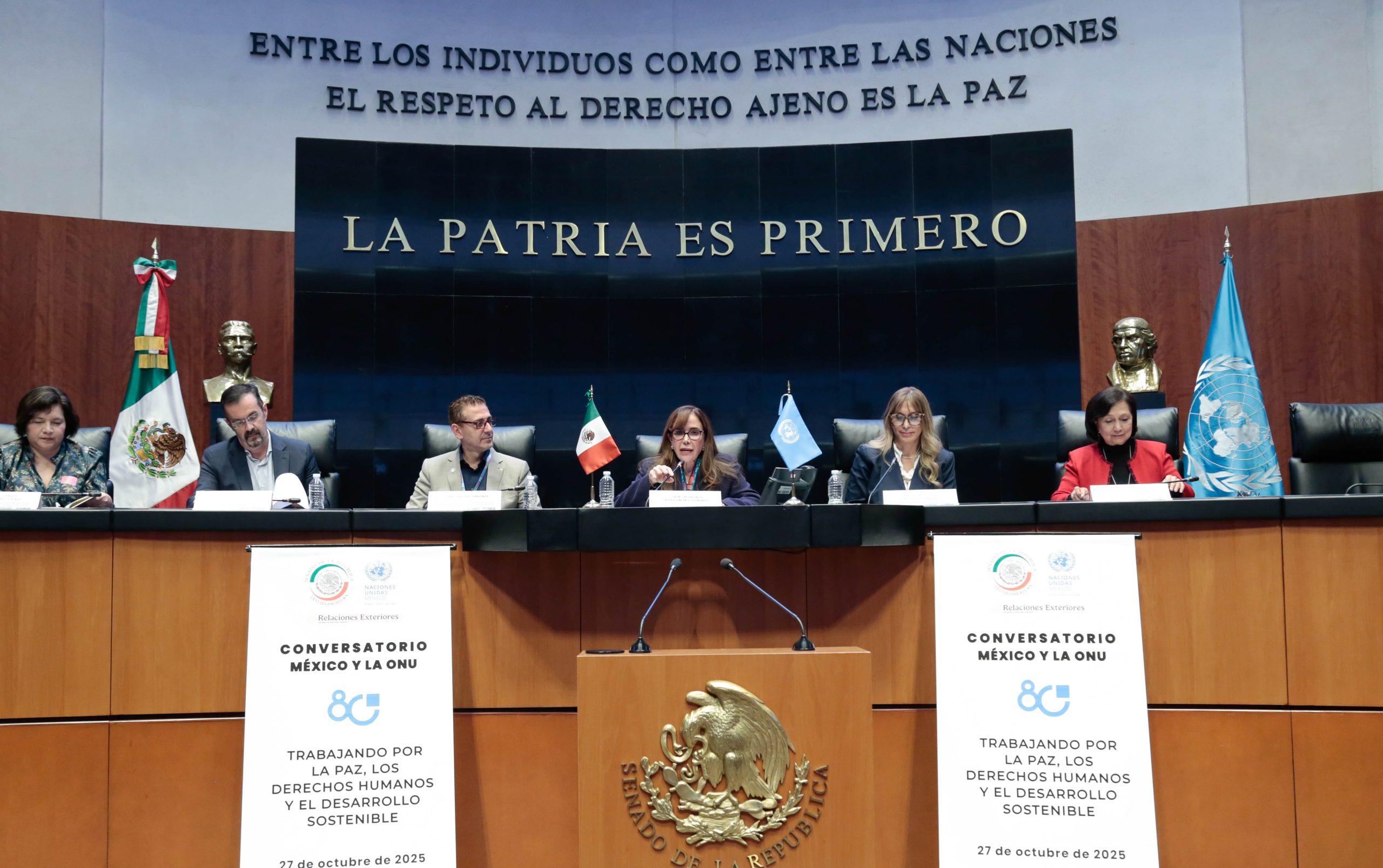 Refrendan Senado y ONU-México compromiso con el multilateralismo, cooperación por la paz, derechos humanos y desarrollo sostenible
