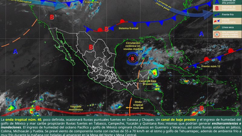 Lluvias y ambiente frío