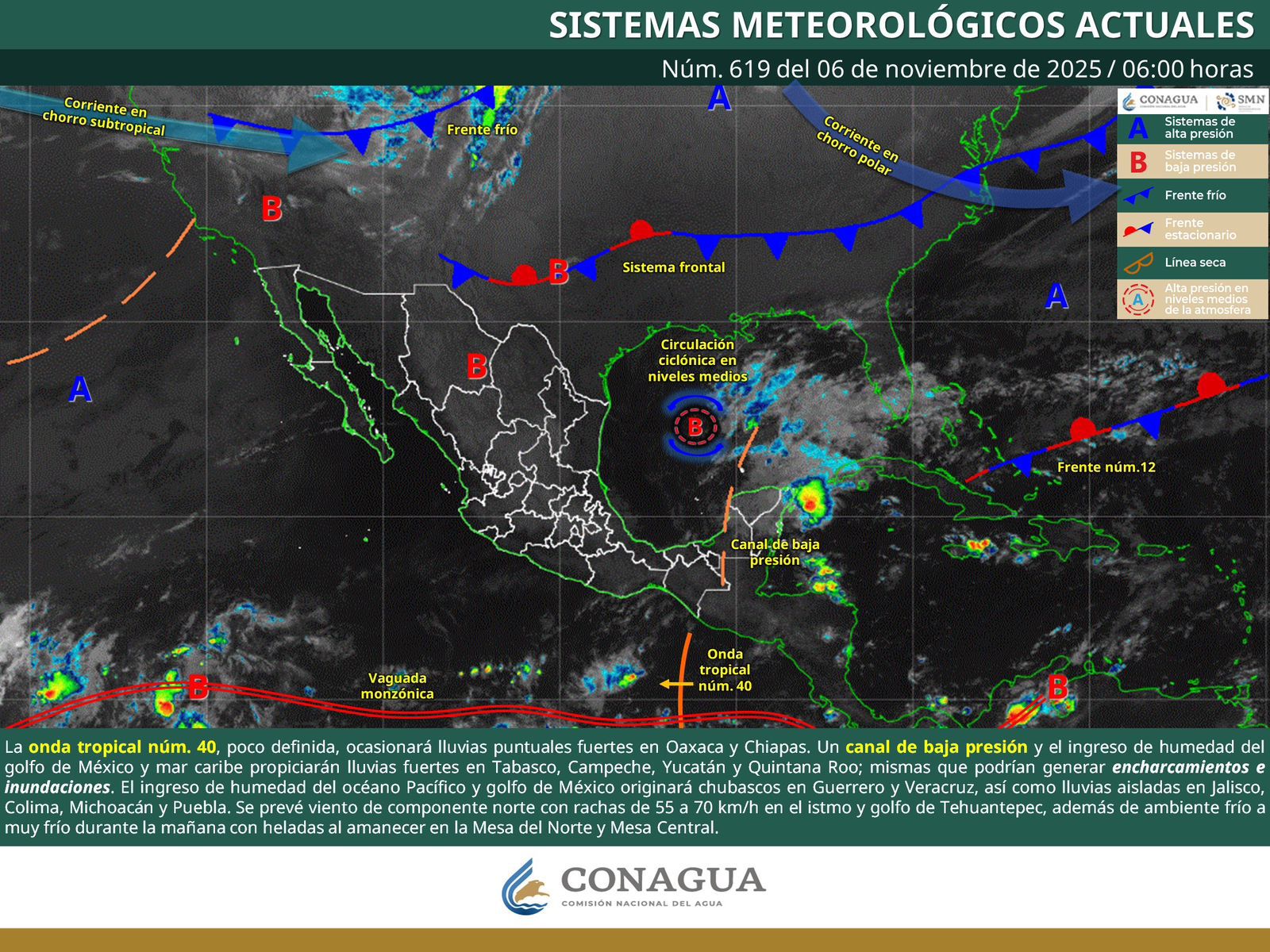 Se prevén lluvias y ambiente frío al amanecer en algunas regiones de Oaxaca