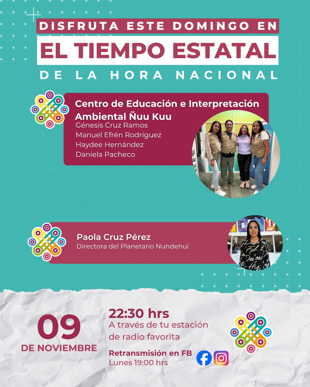 Presenta El Tiempo Estatal de la Hora Nacional proyectos impulsados en el Planetario Nundehui y el Centro de Educación “Ñuu Kuu”