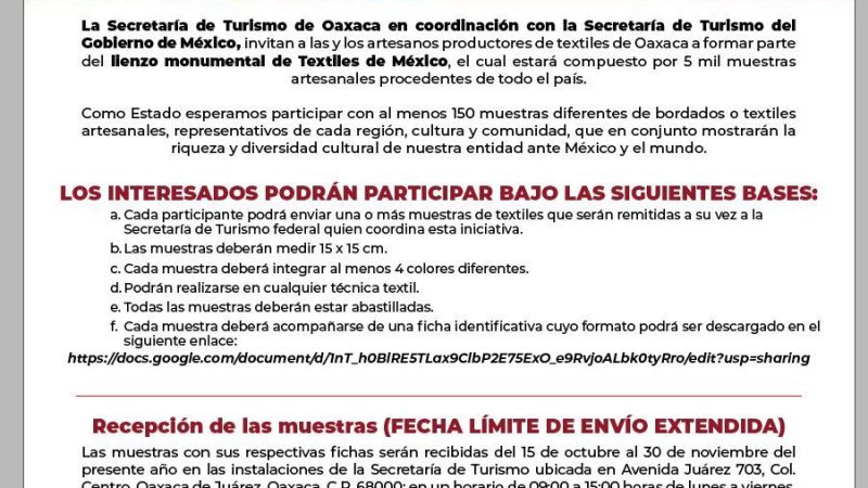 Continúa abierta convocatoria