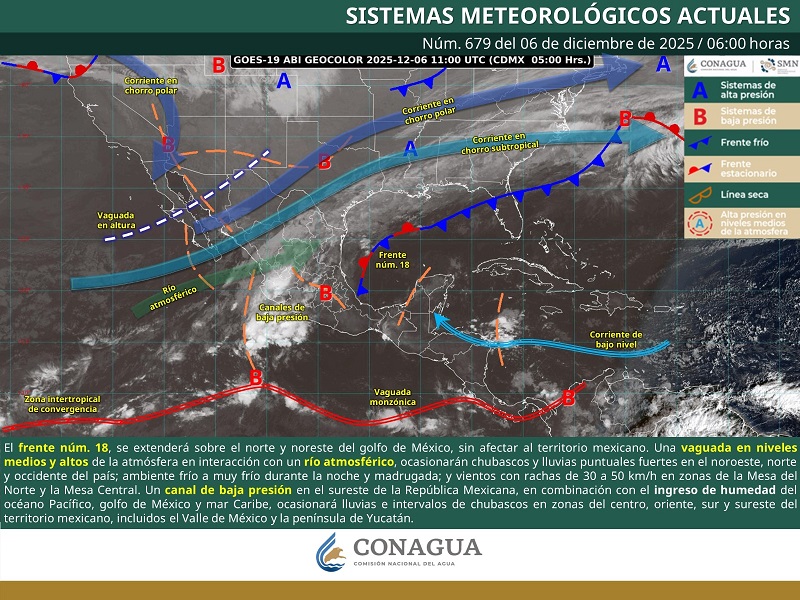 Se prevén lluvias aisladas y ambiente frío en algunas regiones de Oaxaca