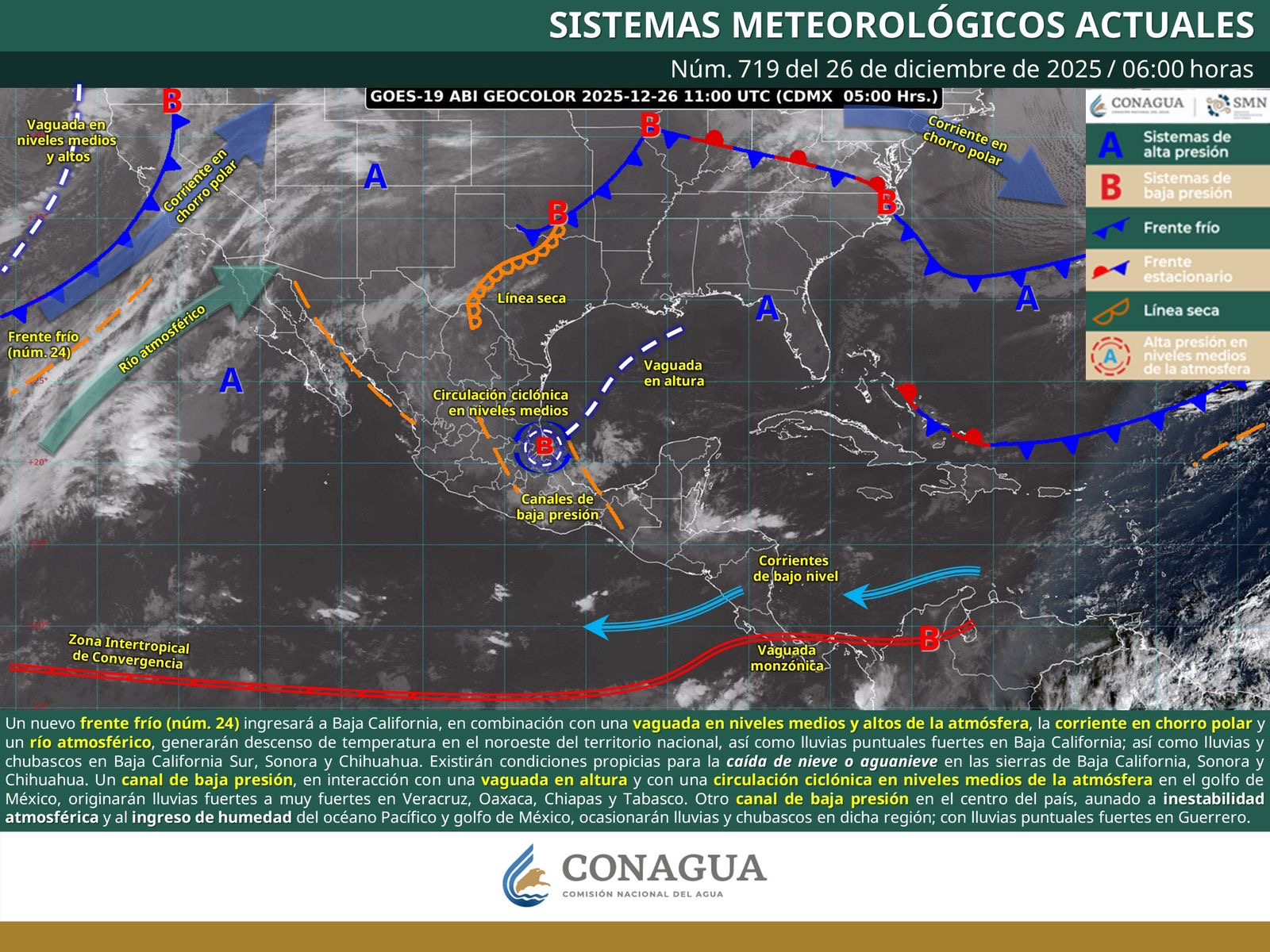 Pronostican ambiente frío y probabilidad de lluvias en Oaxaca