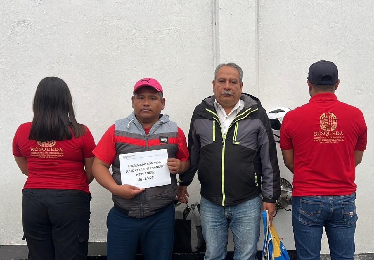 Localiza CLB Oaxaca a persona de Veracruz desaparecida y concreta su reintegración familiar