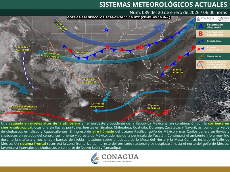 Se pronostica disminución de lluvias en Oaxaca, con ambiente frío al amanecer y la noche